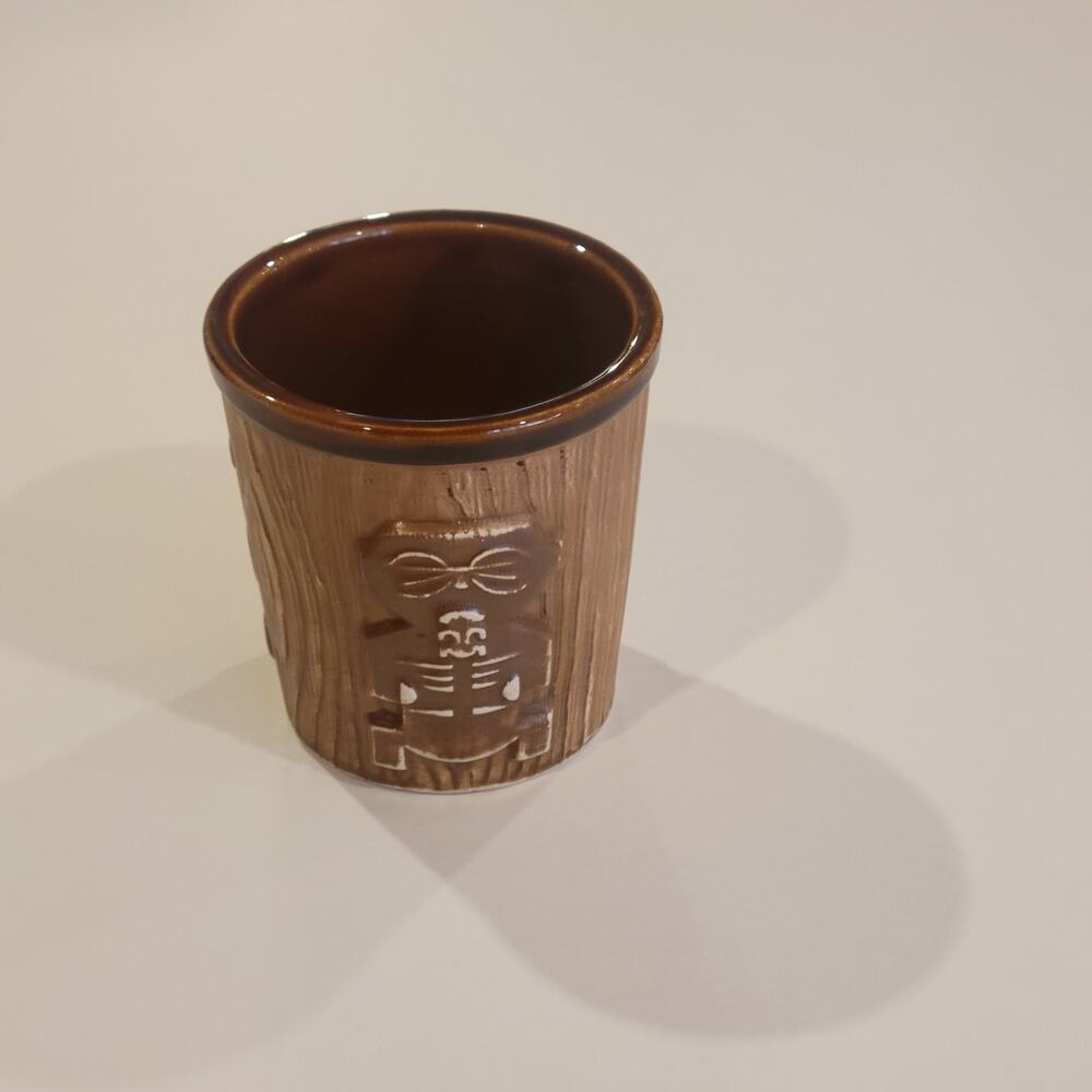 Vtg Harvey's Lake Tahoe Tiki Bar Bucket Cocktail Coffee Mug Otagiri Woodgrain